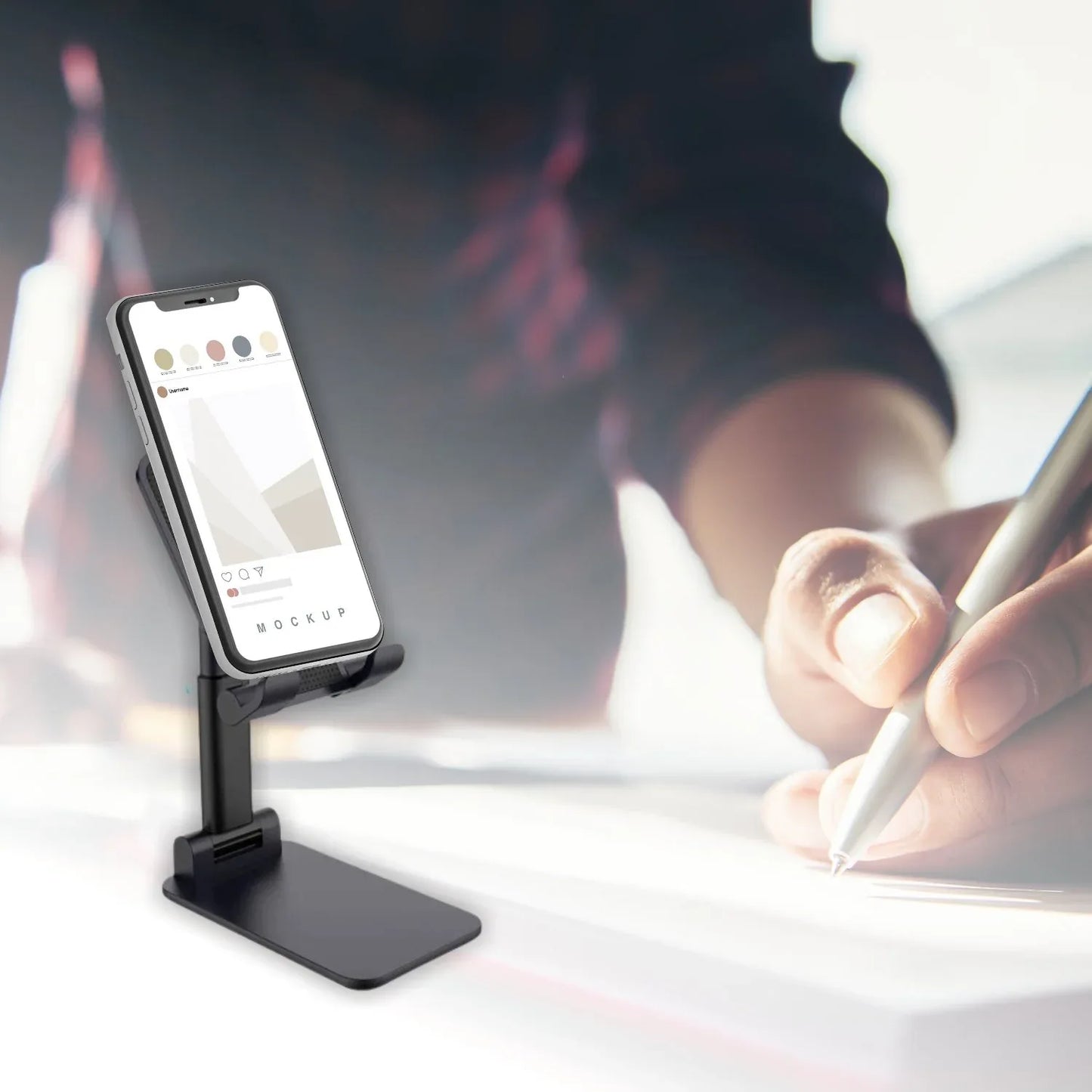 6032 Foldable Mobile Stand With Angle Adjustable Desktop Table Mobile Holder - Zidbik