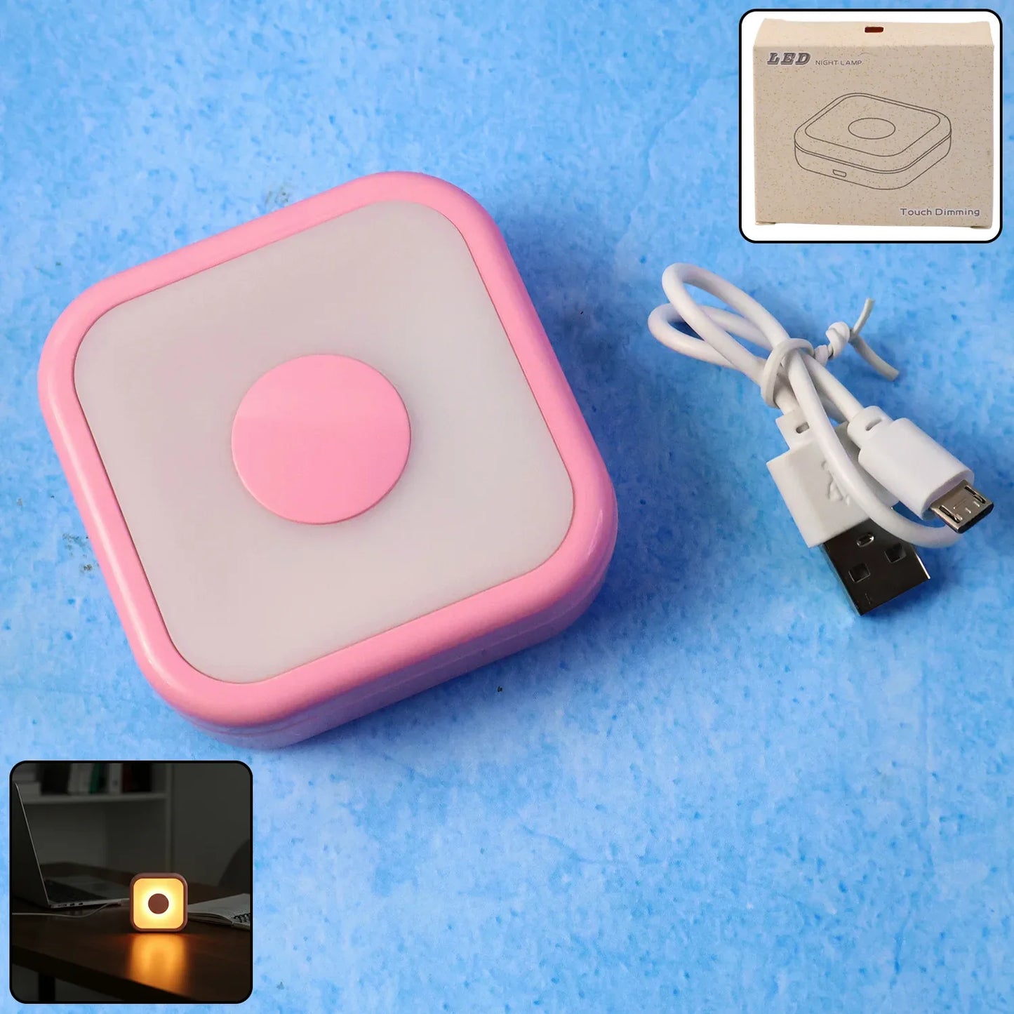 Portable Usb-powered Touch Sensor Led Night Lamp (1 Pc) - Zidbik