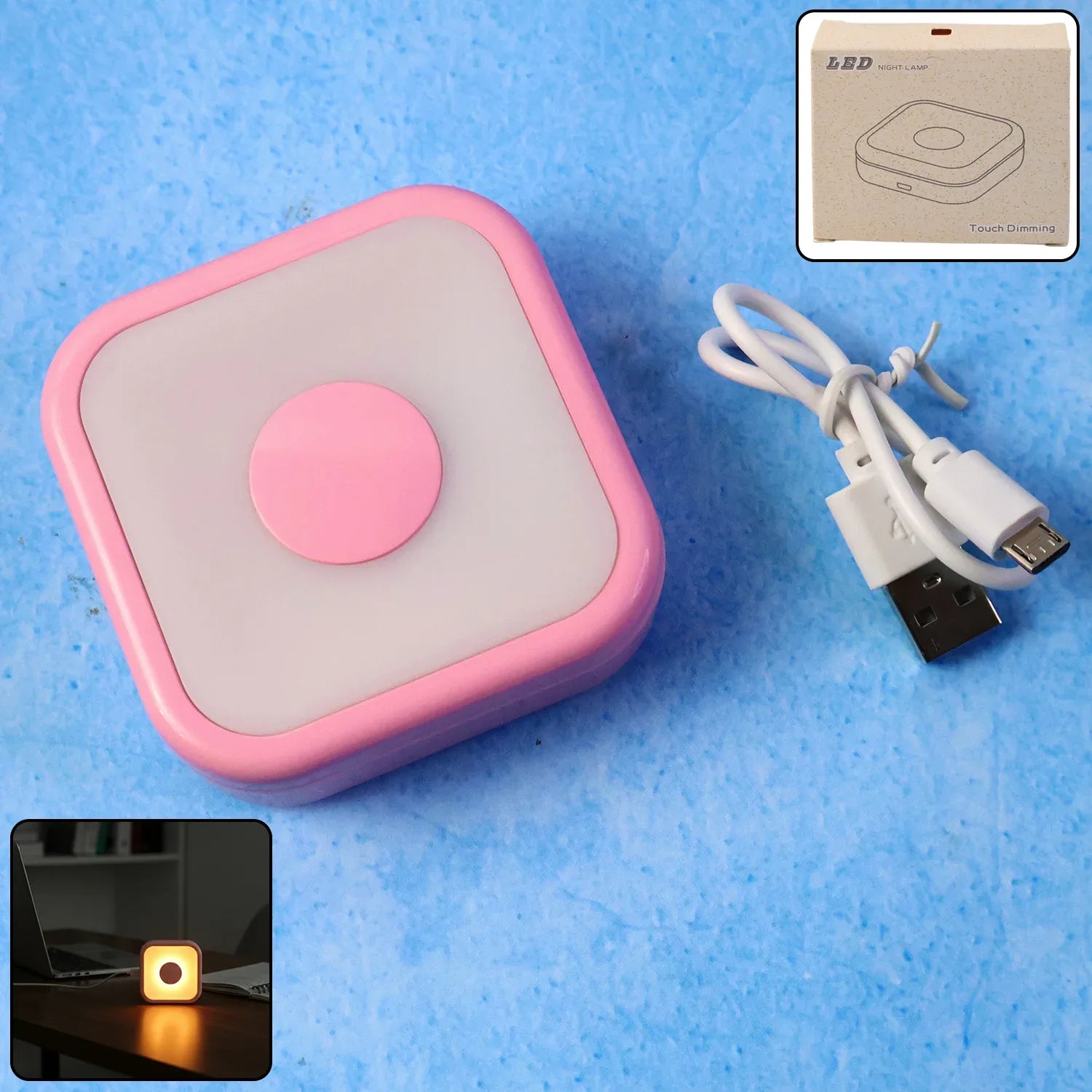 Portable Usb-powered Touch Sensor Led Night Lamp (1 Pc) - Zidbik