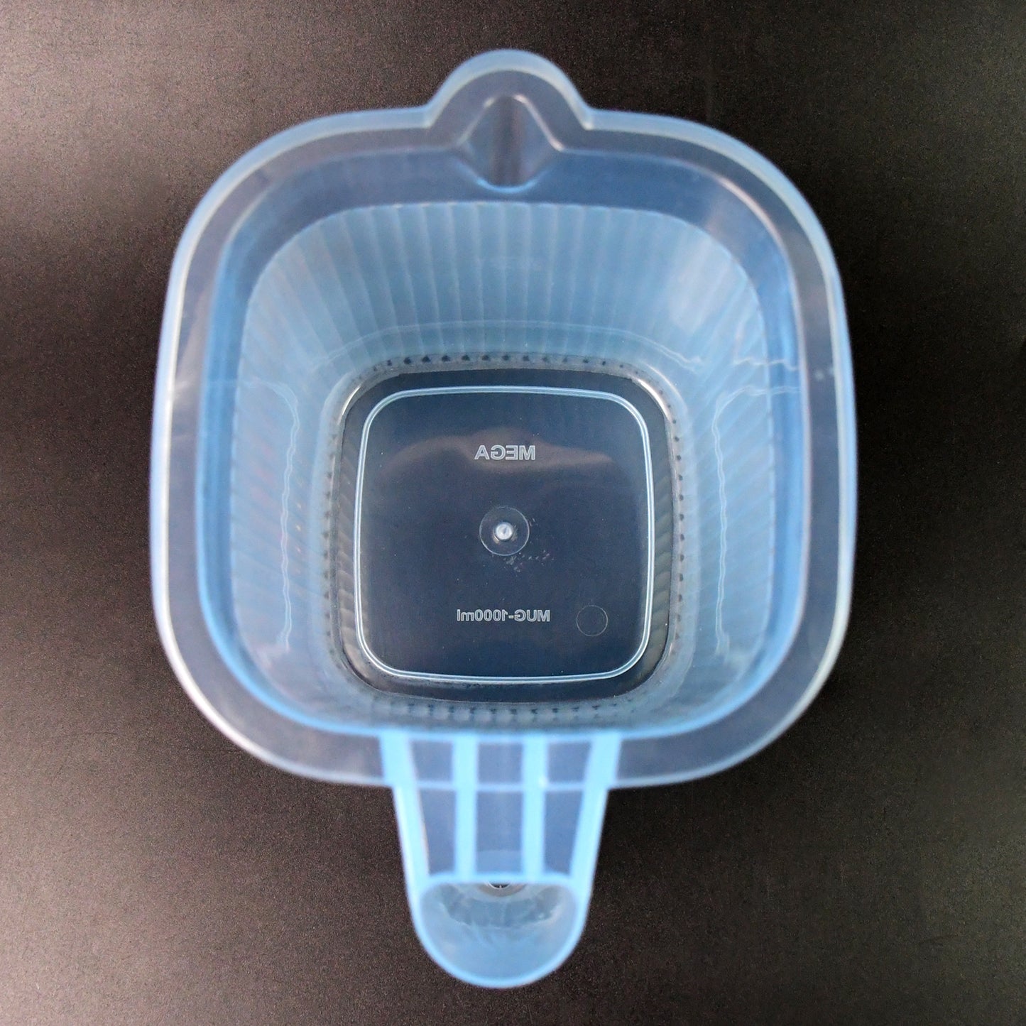 Plastic Square Transparent  Bath Water Mug (1 Pc  1000 Ml  Mix Color) - Zidbik