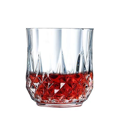 2341 Heavy Unbreakable Stylish Look Fully Transparent Glasses Set 250ml (6pcs) - Zidbik