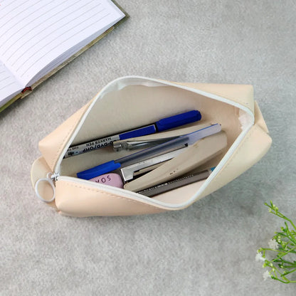 Slim Pu Leather Pencil Pouch - (1 Pc) - Zidbik