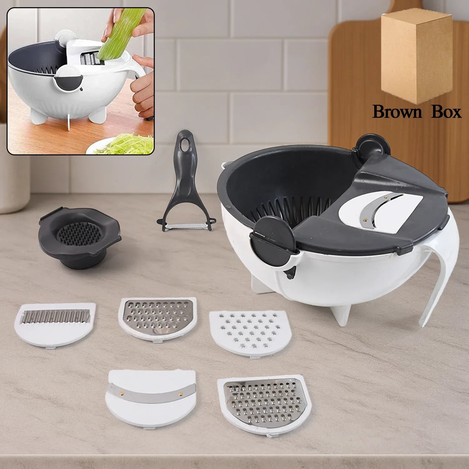 Multifunctional Vegetable Chopper (9 In 1) - Zidbik