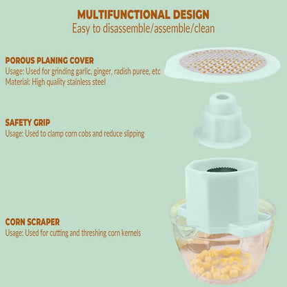 Multipurpose Manual Vegetable Grater And Corn Kernel Stripper (1 Pc) - Zidbik