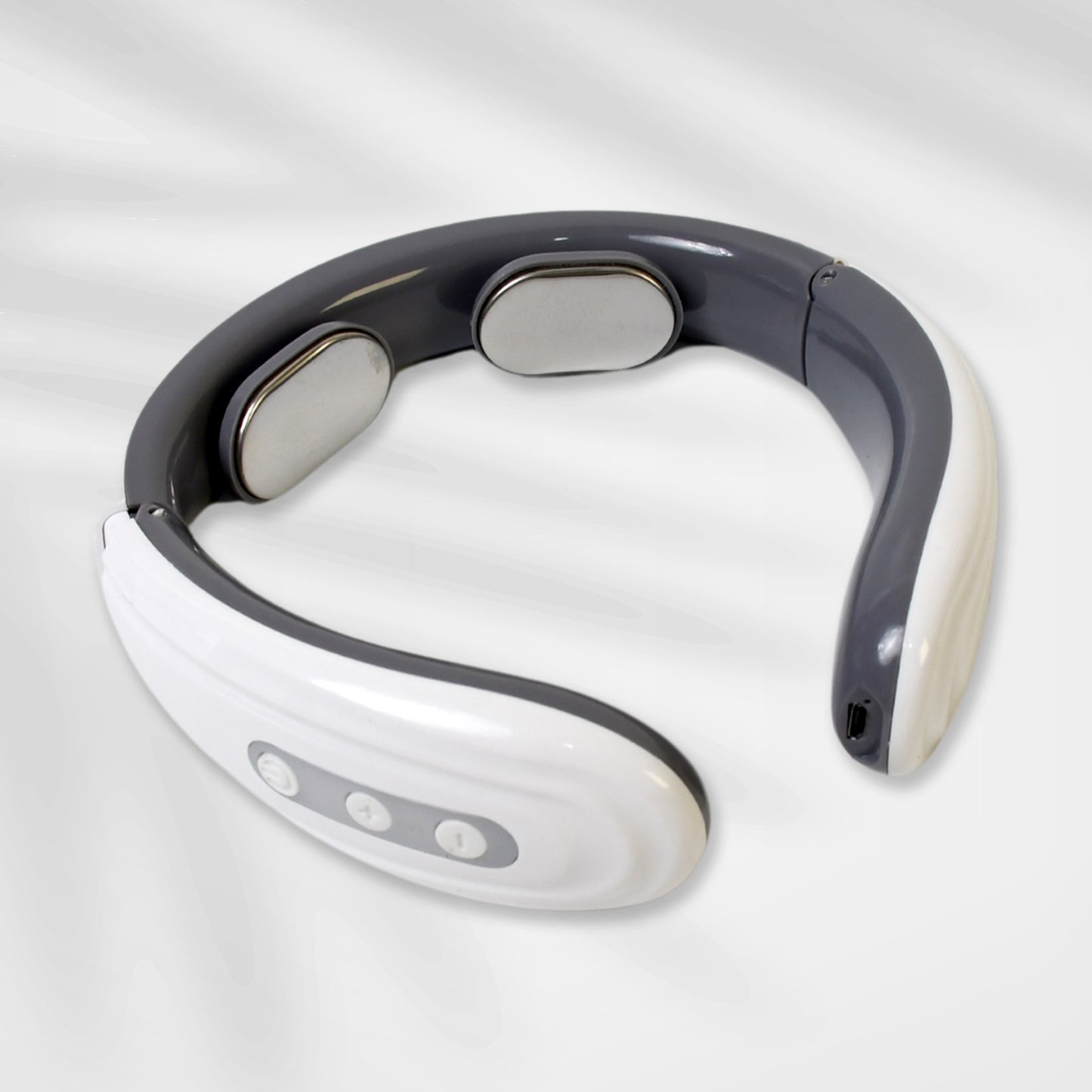 2 Heads Smart Electric Neck And Back Pulse Massager (1 Pc  Mix Design) - Zidbik