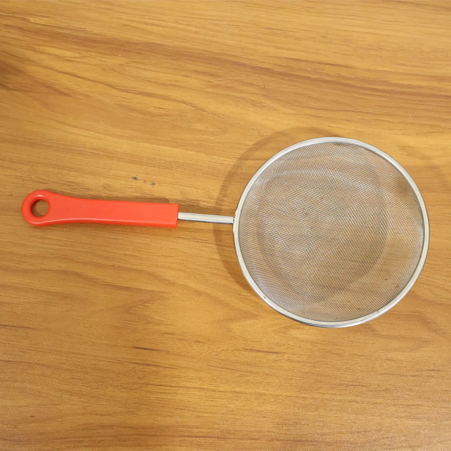B-grade Big Size Fine Mesh Kitchen Strainer With Strong Handle Grip (1 Pc) - Zidbik