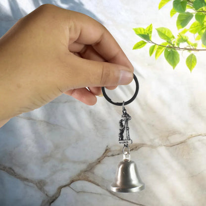 Metal Small Temple Bell Keychain Motorcycle Bell Keychain (1 Pc Mix Color) - Zidbik