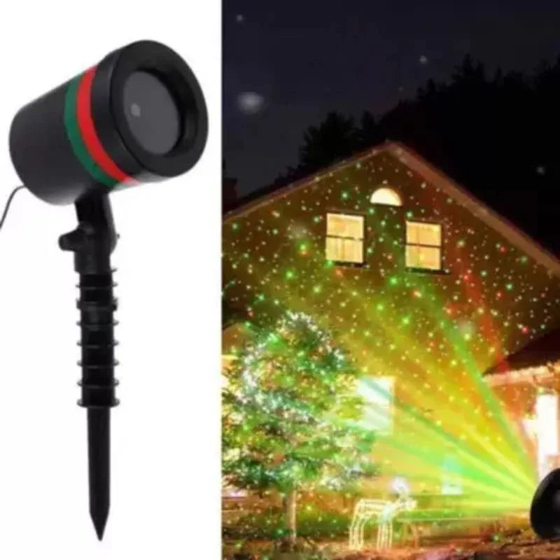 7350 Star Fairy Motion Laser Lights Projector For Garden Lawn Landscape Outdoor Indoor Home Office Diwali Christmas Navratri Decorative Light Party (No Remote Button Multicolour) - Zidbik