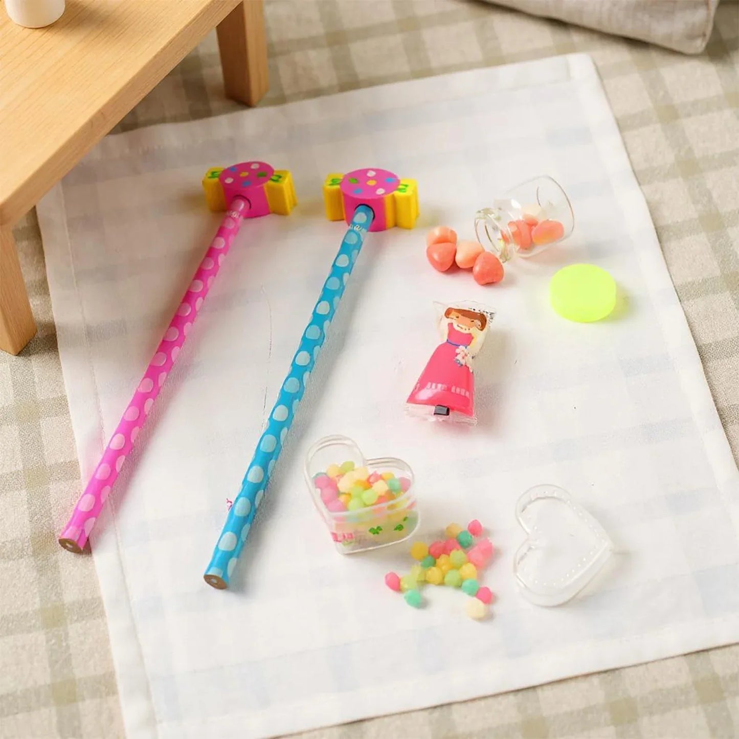Fun Candy Design Pencil Set With Accessories Set (1 Set ) - Zidbik