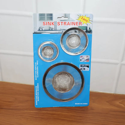 Stainless Steel Sink Drain Strainer Set (3 Pc) - Zidbik