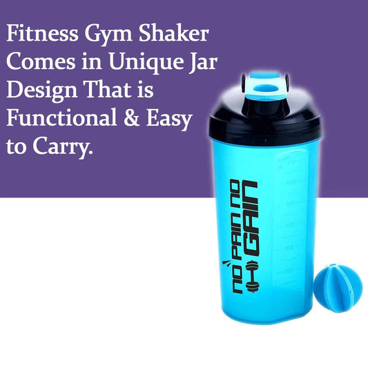 4879 700ml Protein Shaker Bottle – 3-Compartment Gym Shake Blender with Powder Storage