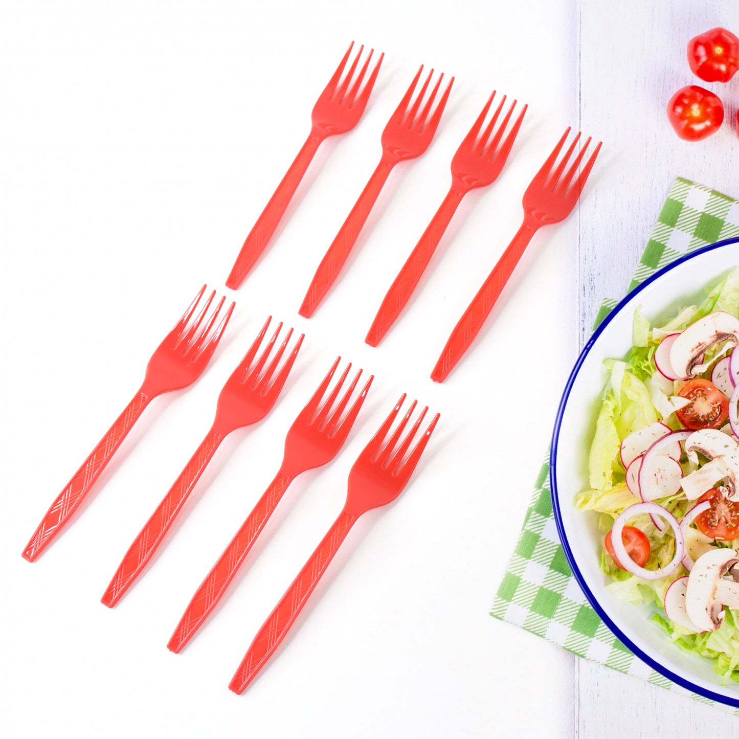 Premium Disposable Plastic Forks (1 Pc) - Zidbik