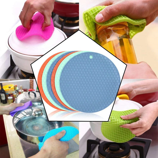 4778 1pc Silicone Hot Mat Used For Breakfast Lunch And Dinner Purposes In Different-different Places. - Zidbik