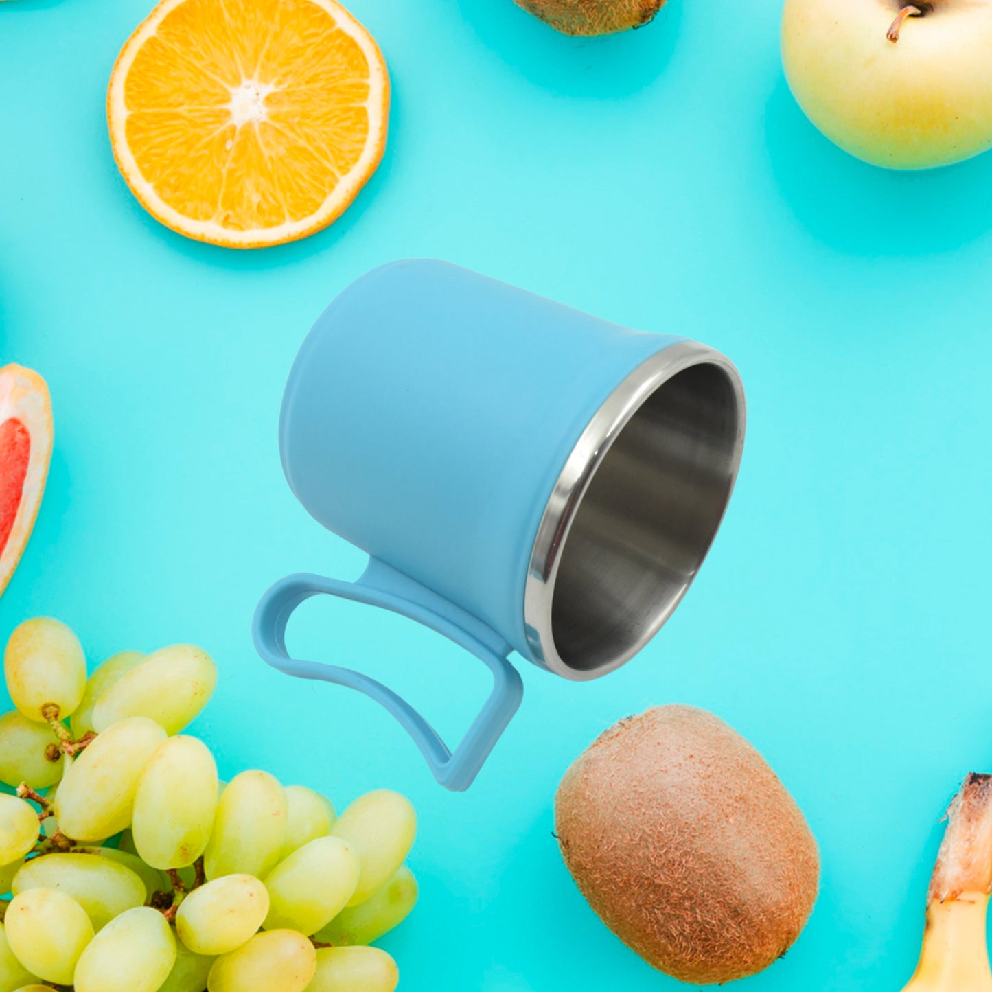 Stainless Steel Lid Cover Hot Coffeetea Mug Hot Insulated Double Wall Stainless Steel Coffee And Milk Cup With Lid - Coffee Cup Approx 250 Ml 300 Ml ( 1 Pc Mix Color) - Zidbik