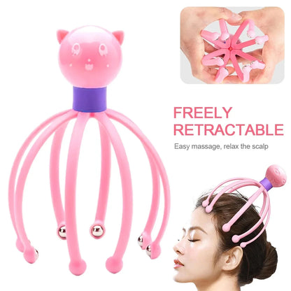 6098 Octopus Stress Relief Therapeutic Scalp Massager - Zidbik
