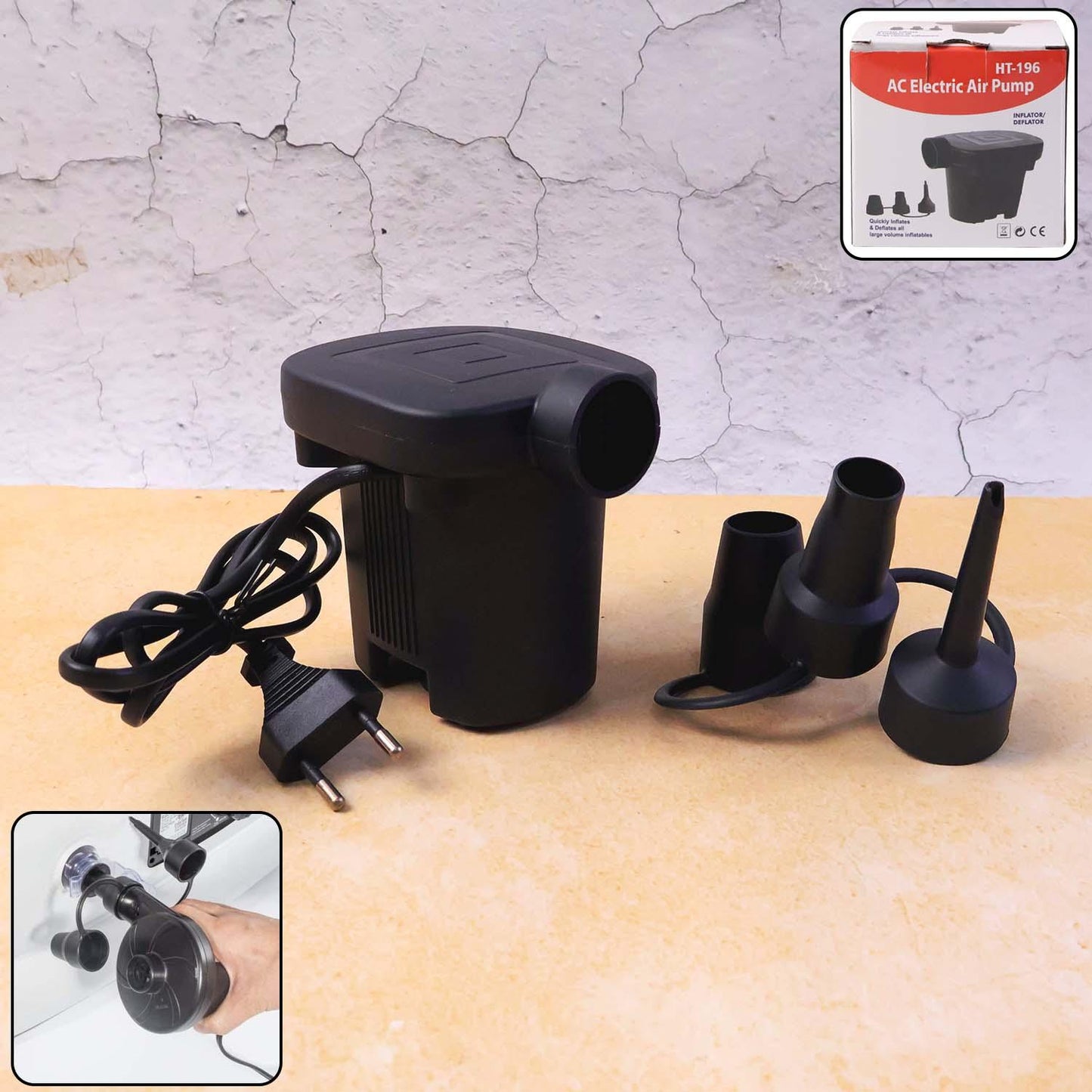 9080 Electric Air Pump For Ball Balloon ( 3 Nozzle ) - Zidbik