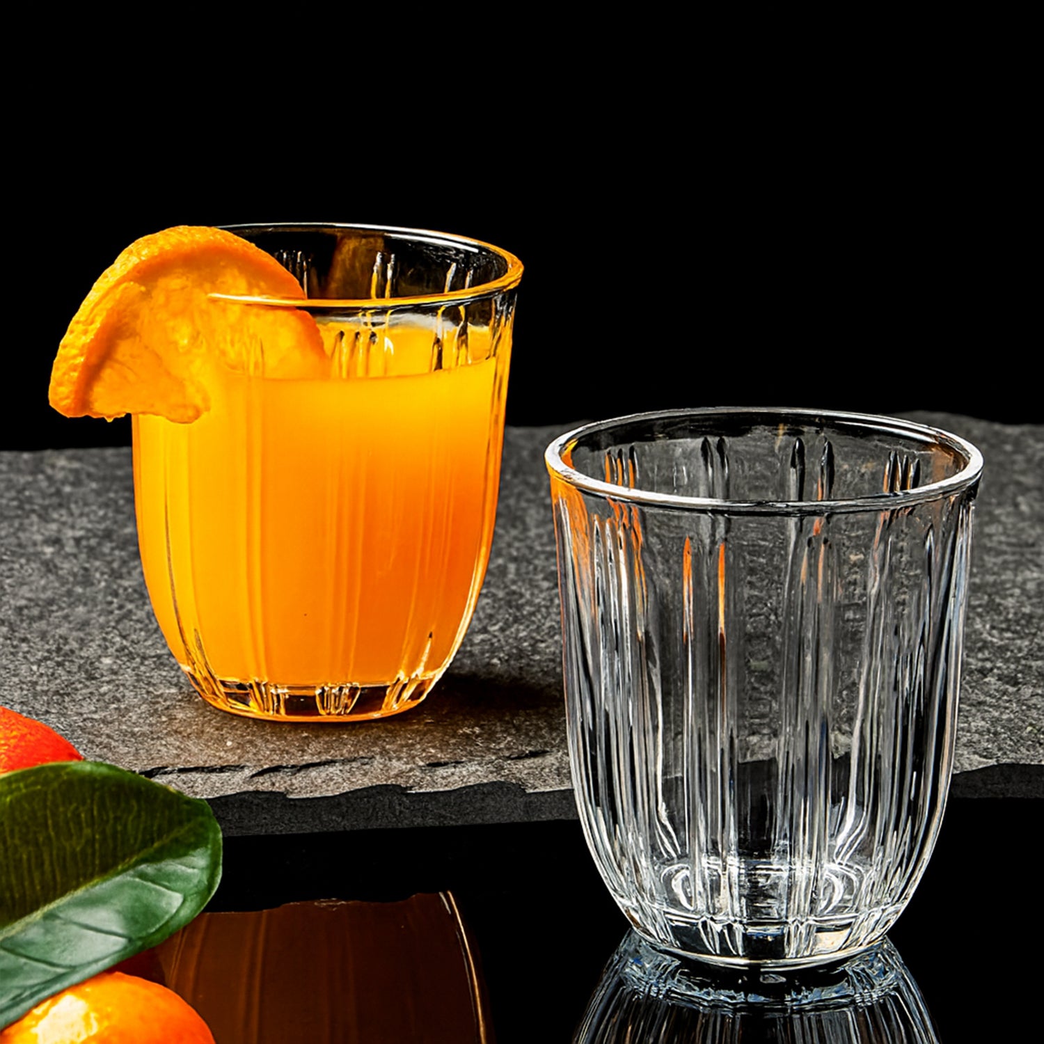 Premium Transparent Glass Tumbler Set (256ml  6 Pc) - Zidbik