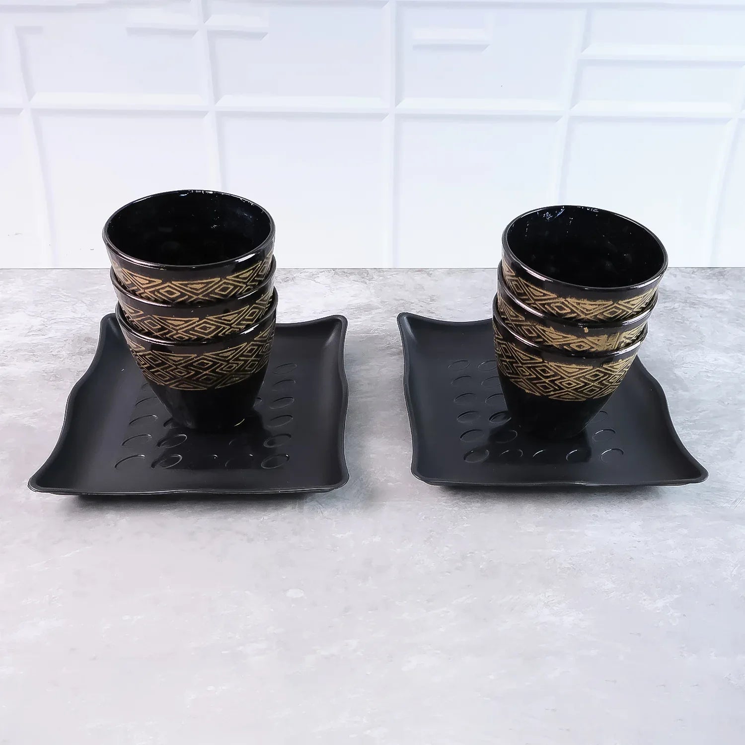 2 Bowl 6 Glass Snake Set ( 8 Pc Set ) - Zidbik
