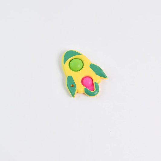 Rocket Shaped Dimple Keychain Toy (1 Pc) - Zidbik