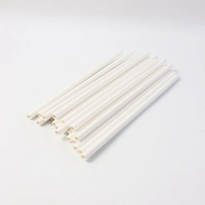 Paper Straw Plain 6 Mm Diameter 200 Mm Length 50 Pcs Pack - Zidbik