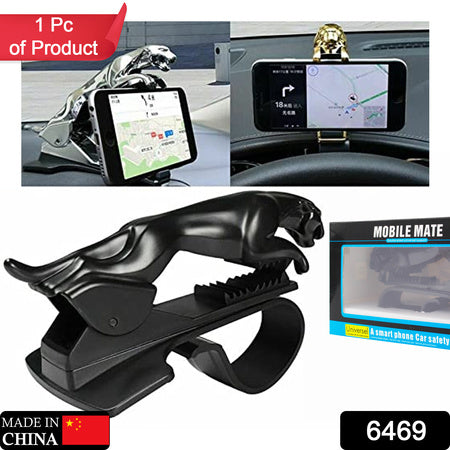 6469 Jaguar Leopard Shape Plastic Phone Clip Mobile Phone Holder For Car Use - Zidbik