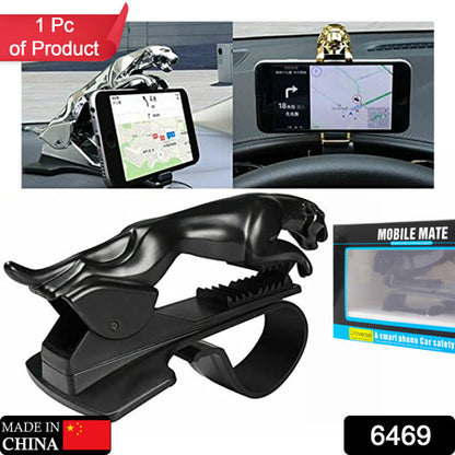 6469 Jaguar Leopard Shape Plastic Phone Clip Mobile Phone Holder For Car Use - Zidbik