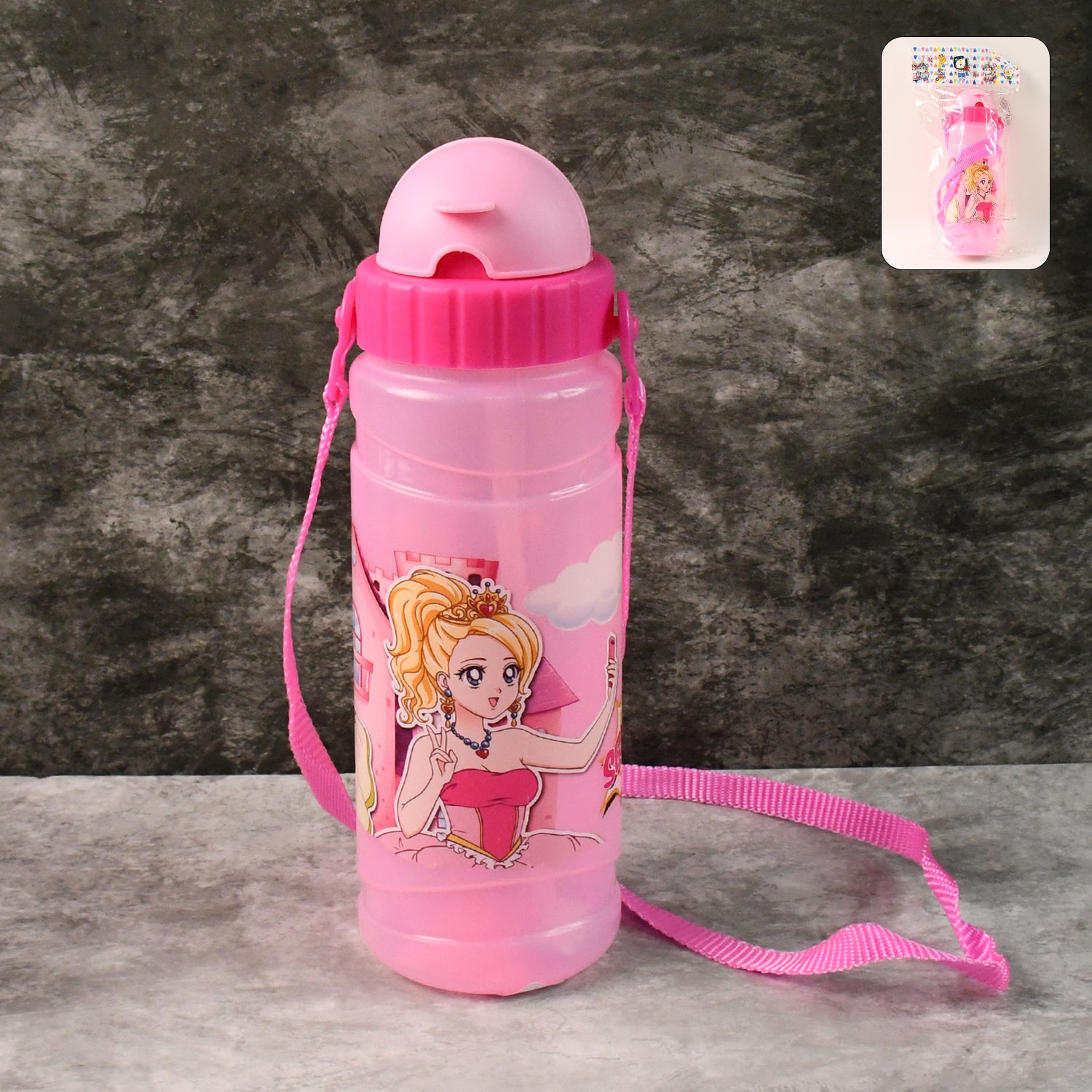 Cartoon Printed Water Bottle 550ml (1 Pc) - Zidbik
