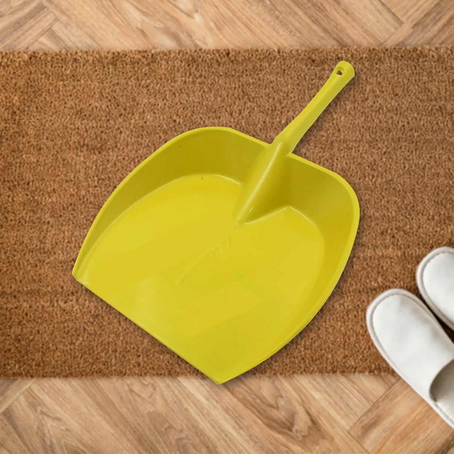 8732 Dustpan With Long Handle Dust Collection Dust Pan Tray For Kitchen Home Office Bathroom Etc (1 Pc Multicolor ) - Zidbik