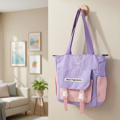 Trendy Multi-pocket Shoulder Tote Sling Bag (1 Pc) - Zidbik