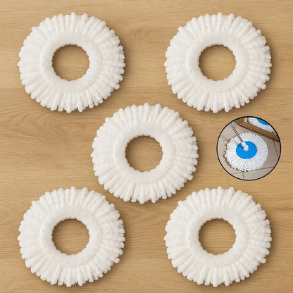 Microfiber Spin Mop Refill Head 360 Rotating Mop (5 Pc) - Zidbik