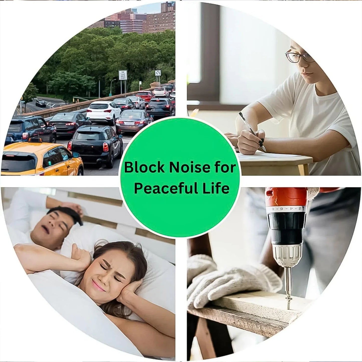 Earplugs Noise Reduction For Noise (1 Pair Foam) - Zidbik