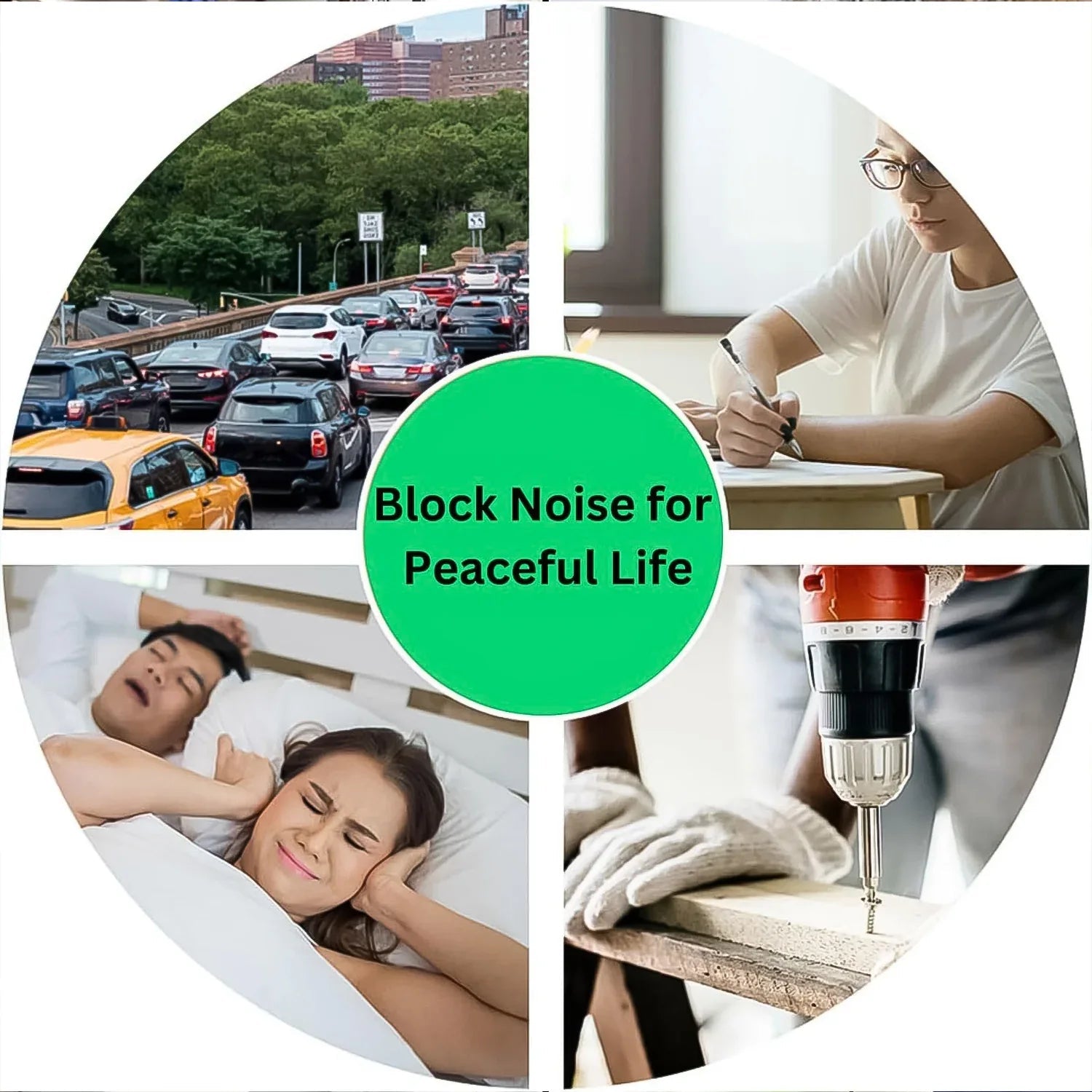 Earplugs Noise Reduction For Noise (1 Pair Foam) - Zidbik