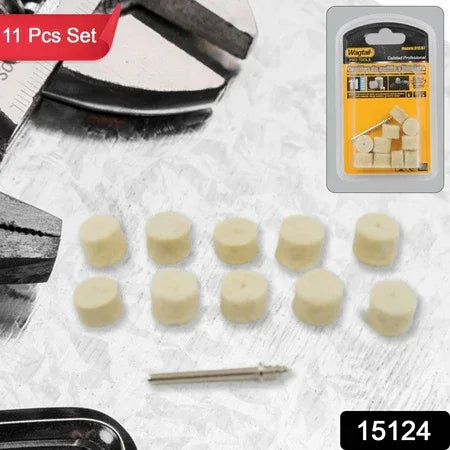 Rotary Tool Accessory Wool Felt Polishing Pad Felt (11 Pcs Set) - Zidbik
