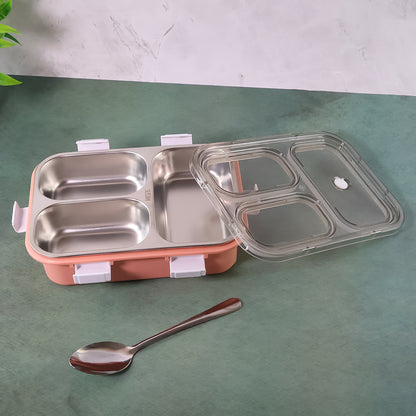 3-compartment Lunch Box - (1 Pc) - Zidbik