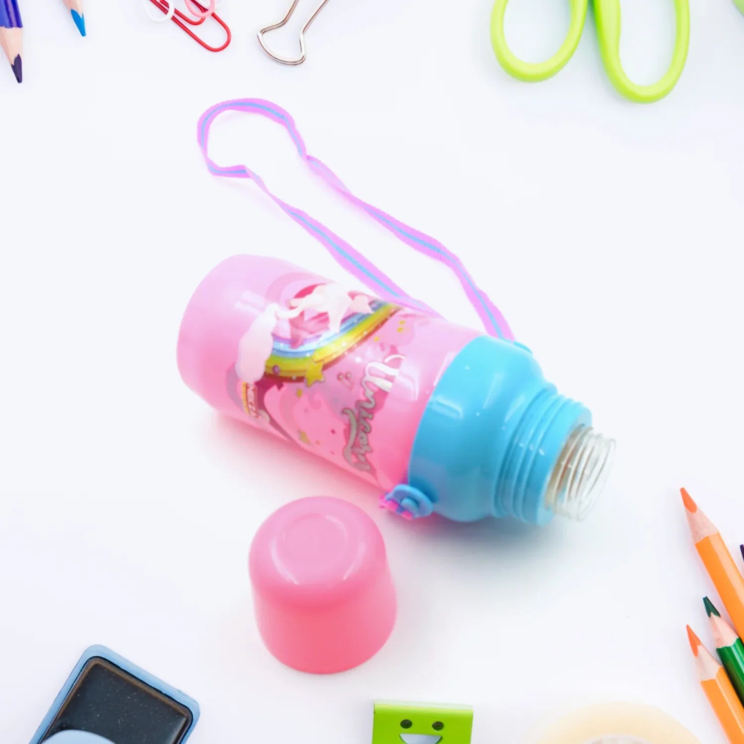 0398 Plastic Sports Insulated Water Bottle With Dori Straw Easy To Carry High Quality Water Bottle Bpa-free Leak-proof For Kids School For Fridge Office Sports School Gym Yoga (1 Pc 500ml) - Zidbik
