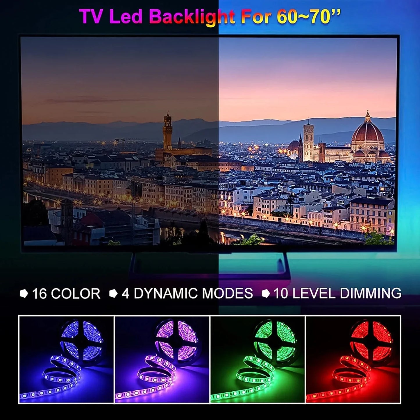 3m Rgb Led Strip Lights Led Mood Lights (1 Set) - Zidbik