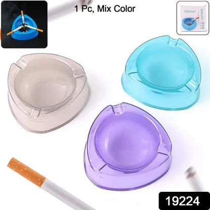 Oblivion Transparent Plastic Ashtray (Mix Color 1 Pc) - Zidbik
