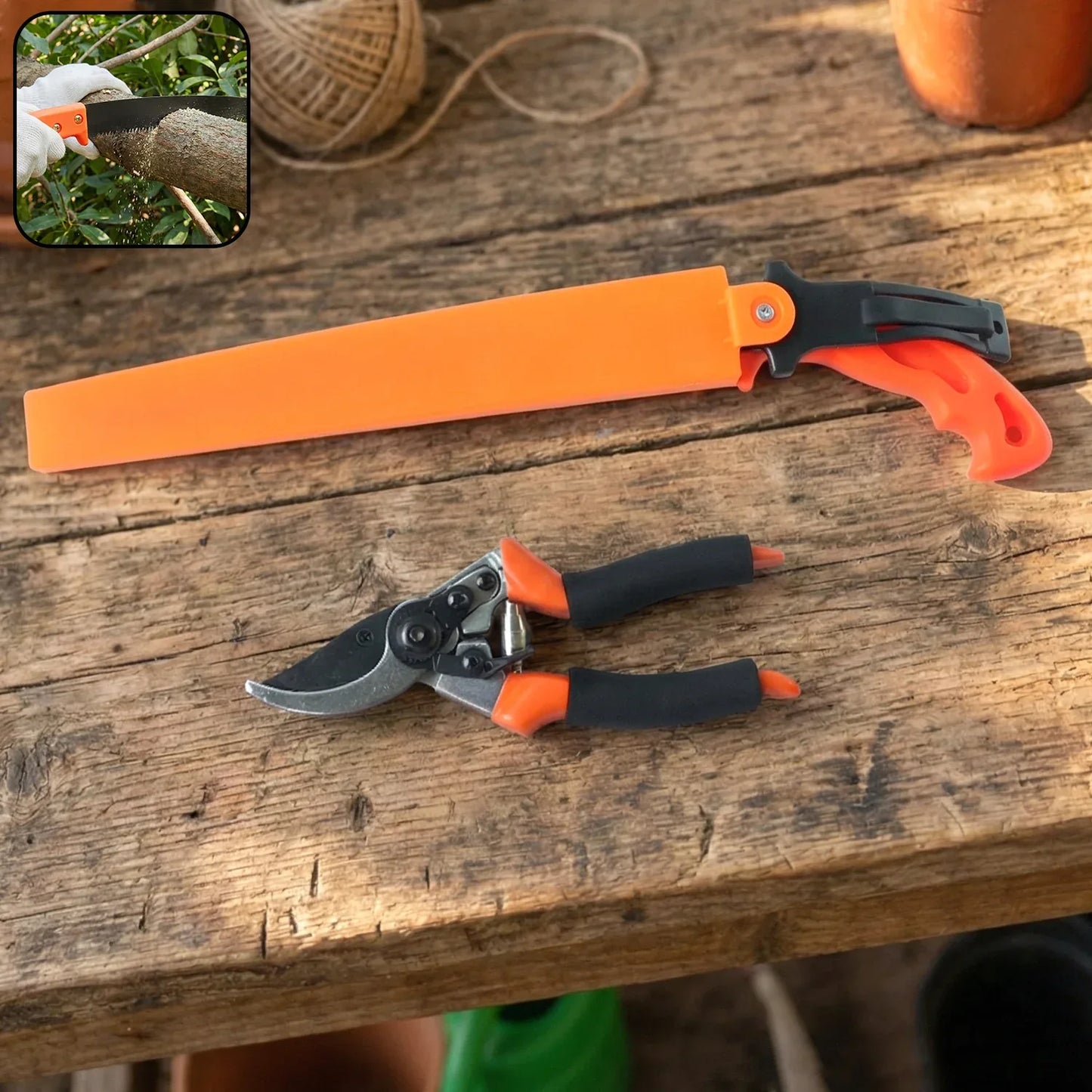 Heavy Duty Gardening Pruning Tool Combo Set (2 Pc Set) - Zidbik