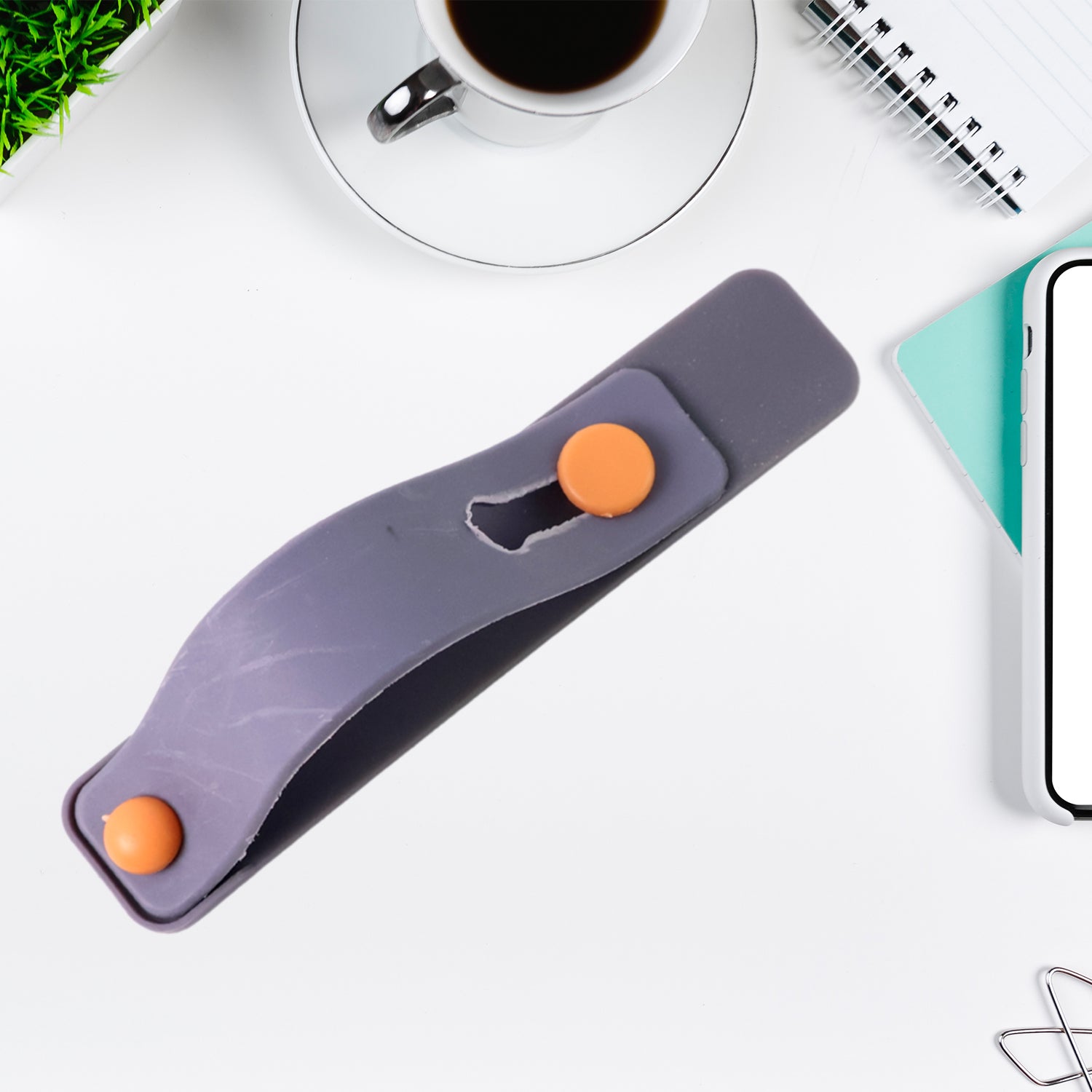 Dark Grey Phone Loop Finger Holder Phone Grip Straps Silicone Phone Finger Strap (1 Pc) - Zidbik