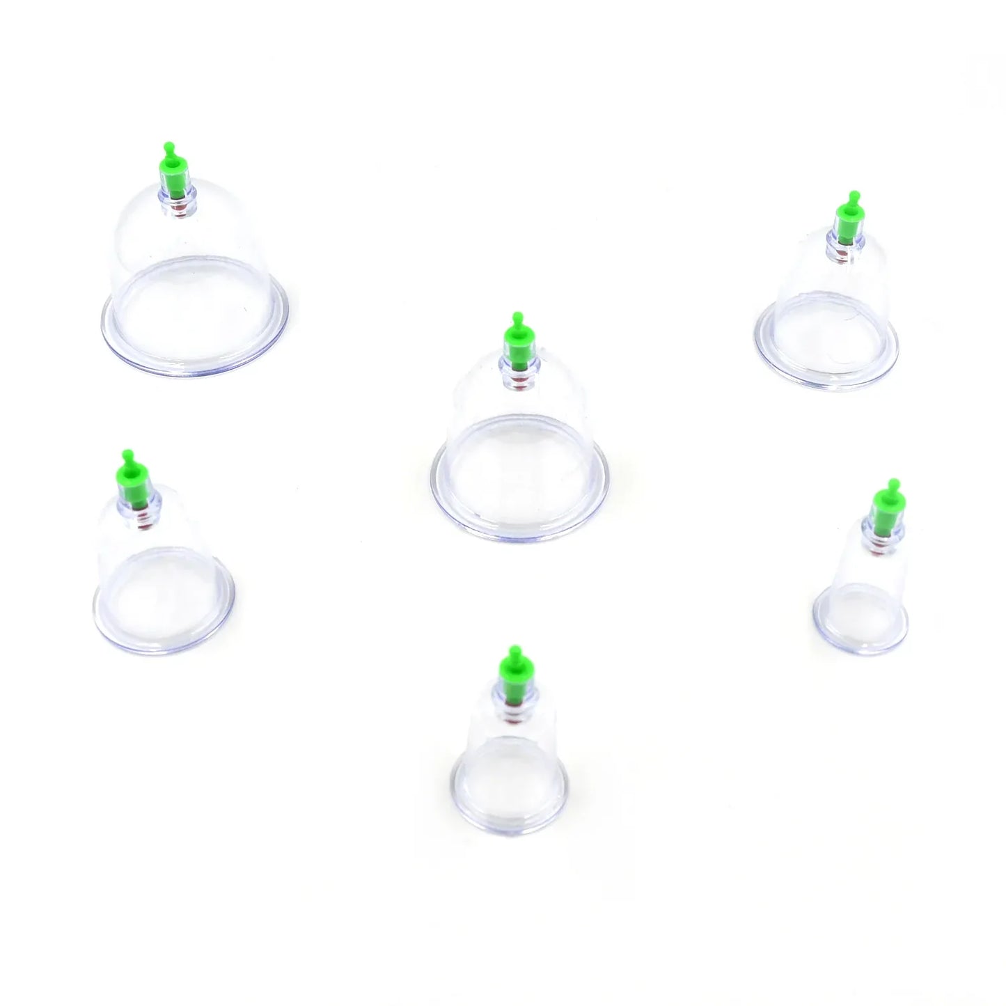 6614a Vacuum Cupping Set 6 Pcs Kit Pull Out A Vacuum Apparatus Therapy Relax Massagers Curve Suction Pumps - Zidbik