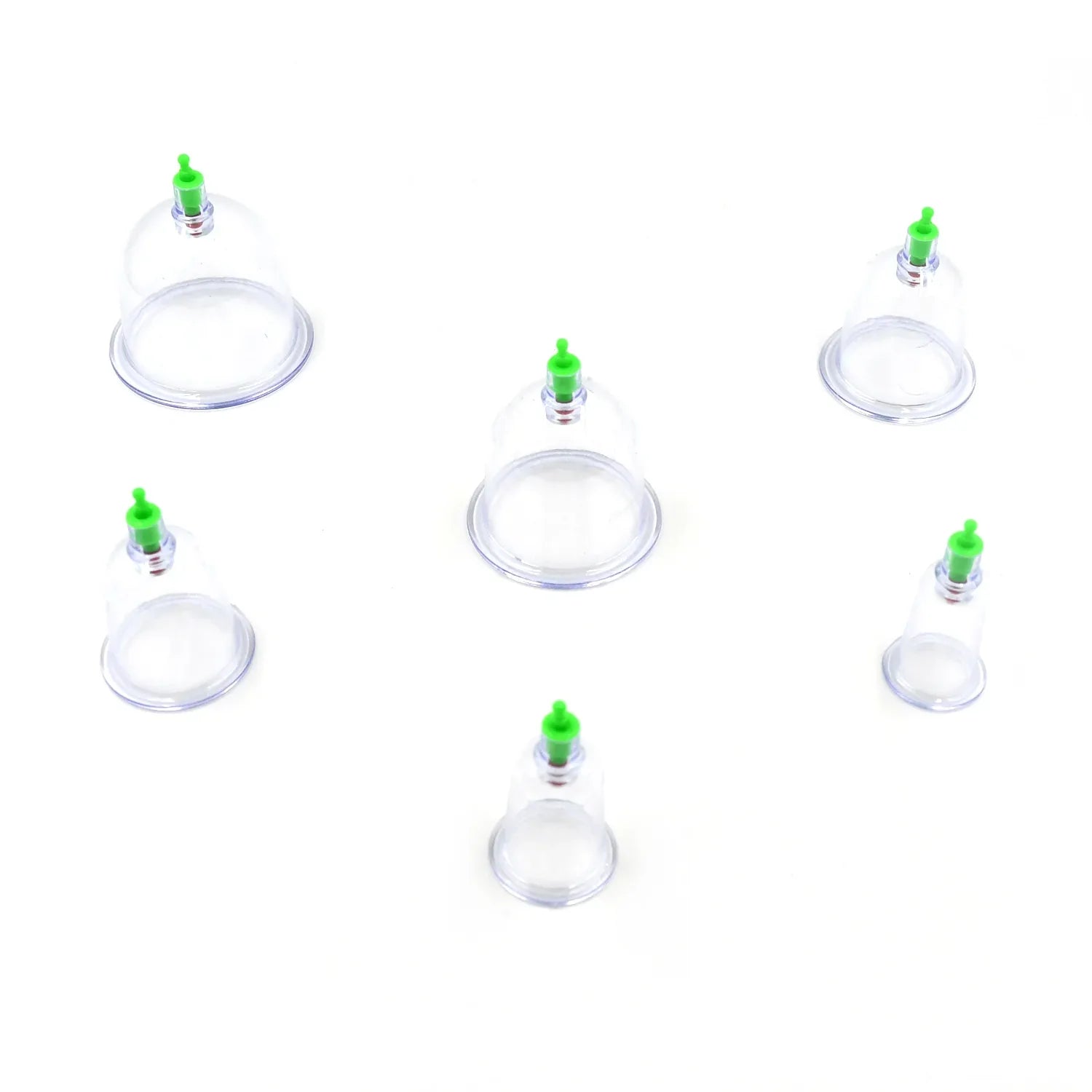 6614a Vacuum Cupping Set 6 Pcs Kit Pull Out A Vacuum Apparatus Therapy Relax Massagers Curve Suction Pumps - Zidbik