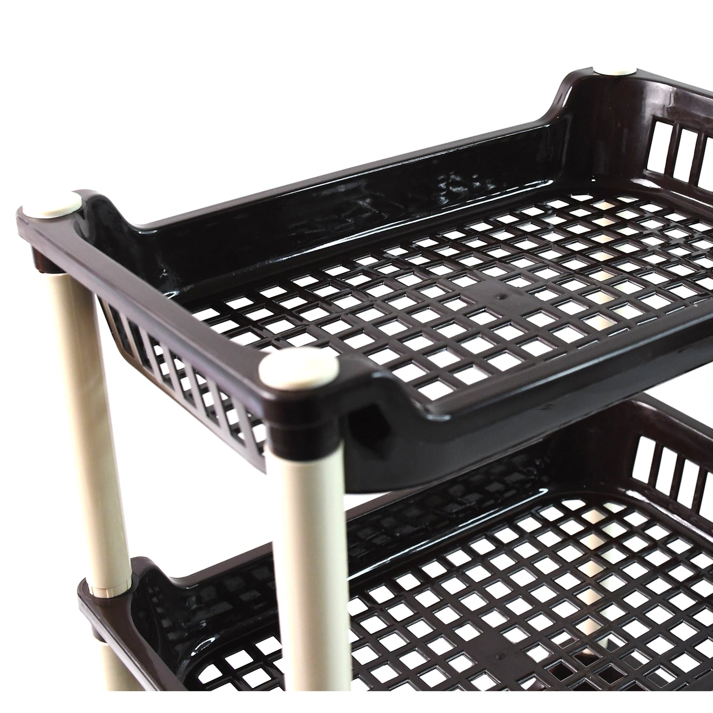 Apex Small Multiuse Plastic Storage Rack Organizer 3-tier - Zidbik