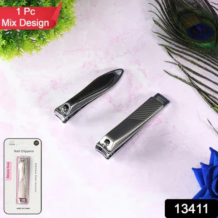 Stainless Steel Folding Portable Large Nail Clippers With Nail File (1 Pc) - Zidbik