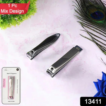 Stainless Steel Folding Portable Large Nail Clippers With Nail File (1 Pc) - Zidbik