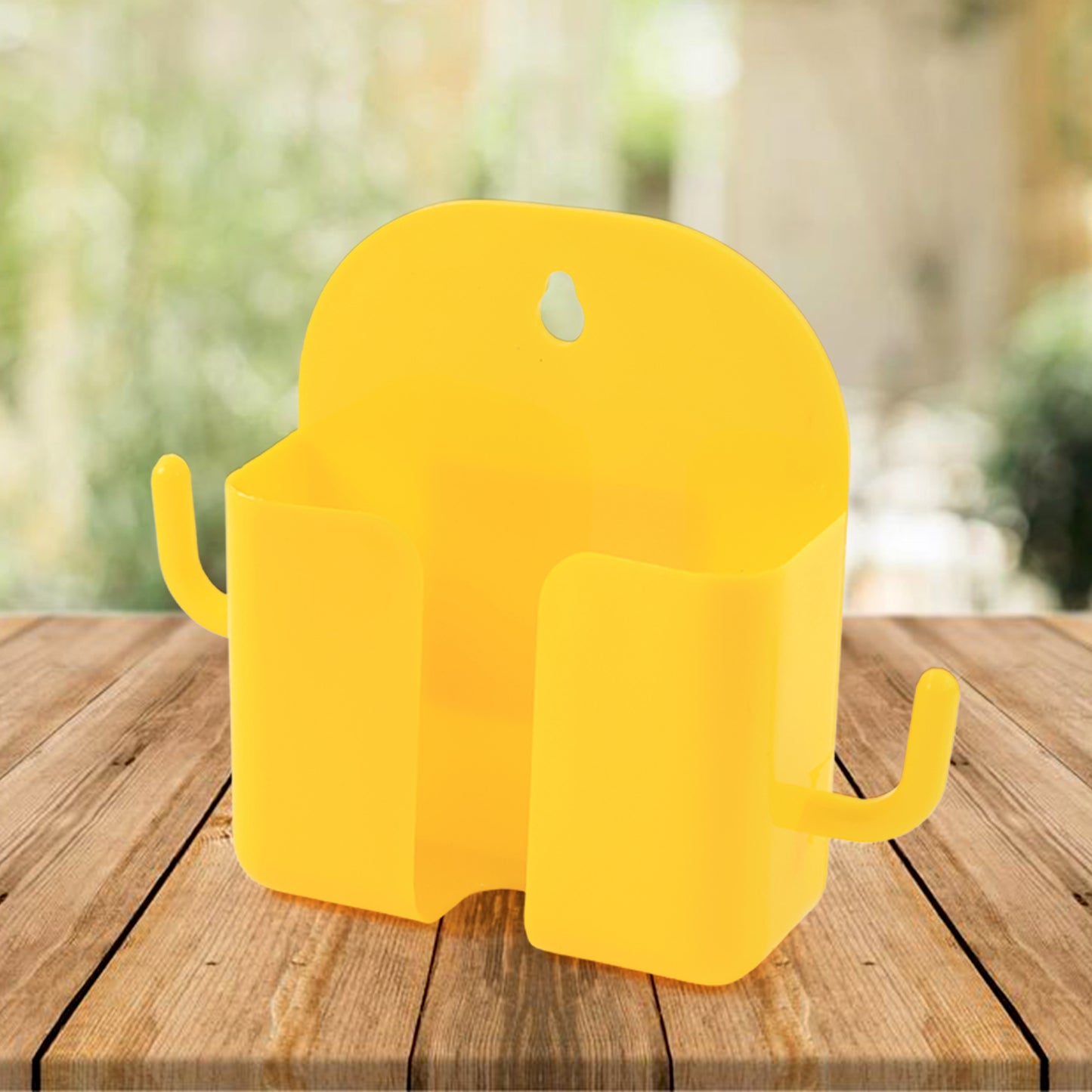 1 Pc Orange Wallmount Mobile Stand With Hook For And Stuffs Purposes. - Zidbik