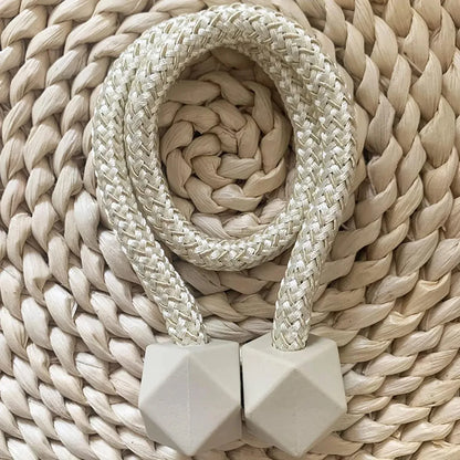 1422 Home Plastic Curtain Tiebacks Straps Buckle Clips Rope Straps Window Curtain Bracket Decoration Pearl Decorative Rope Holdback Holder For Window (2 Pc) - Zidbik
