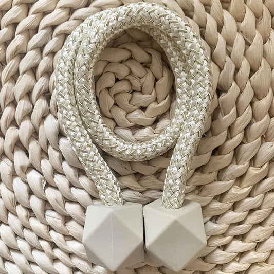 1422 Home Plastic Curtain Tiebacks Straps Buckle Clips Rope Straps Window Curtain Bracket Decoration Pearl Decorative Rope Holdback Holder For Window (2 Pc) - Zidbik