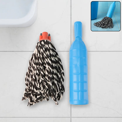 Plastic Mop Refill With Handle Grip Durable Cotton Yarn Floor Cleaning Mop Head For Household And Commercial Use - Zidbik