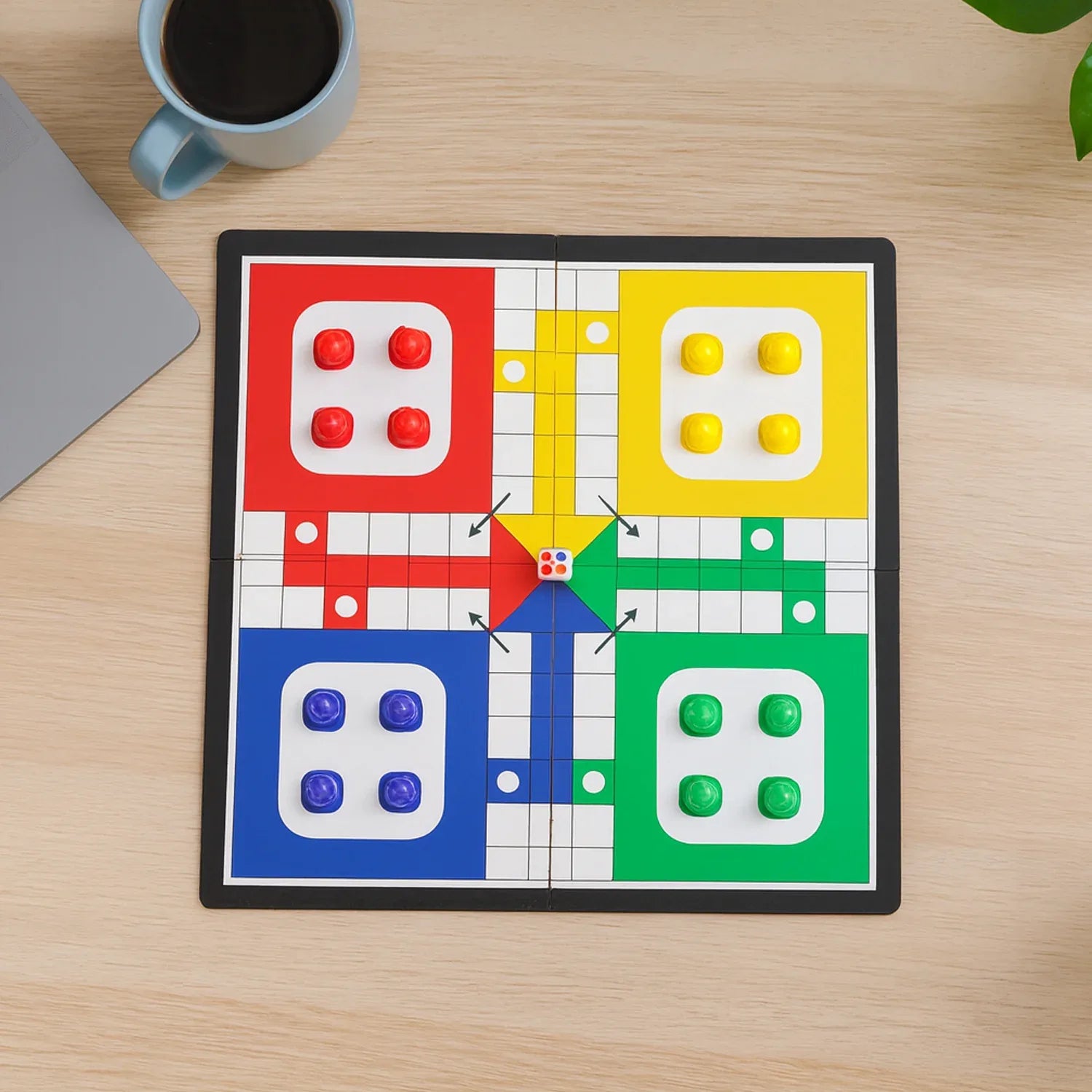 Pocket Ludo Travel Board Game - (1 Set) - Zidbik