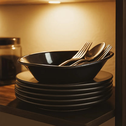 Plastic Marin Serving Bowl Elegant Oval Deep Bowl (1 Pc Balck) - Zidbik